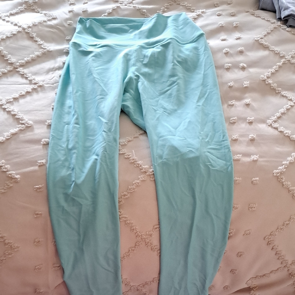 Mint Blue High-Waisted Leggings